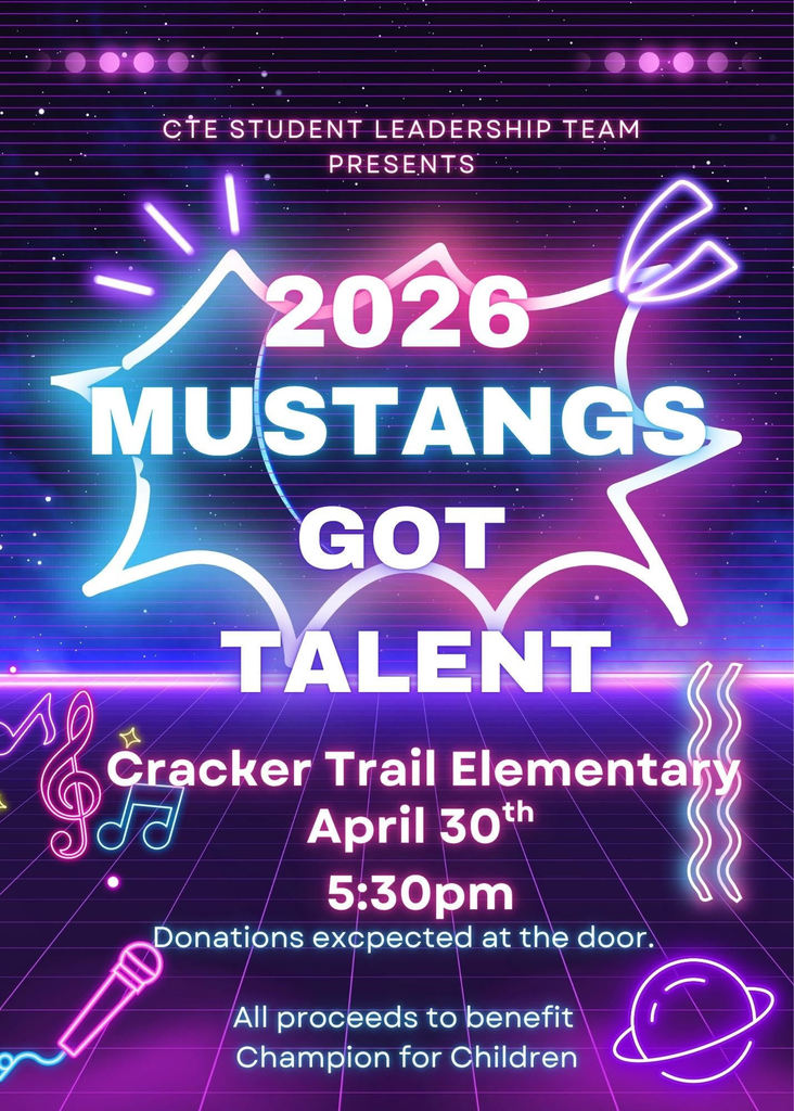 CTE's talent show flier. Our talent show is April 30, 2026 at 5:30 PM.