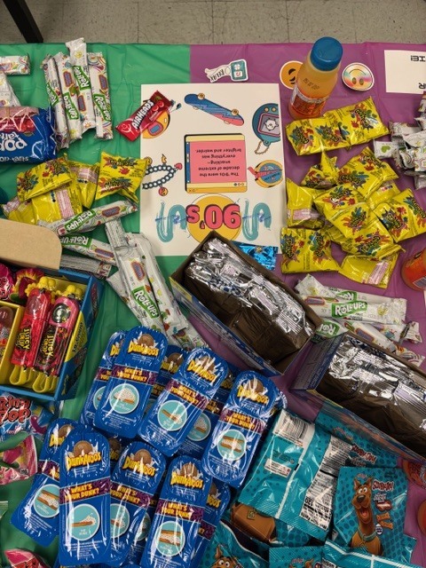5th grade provided the staff with a time warp of snacks and candy!!