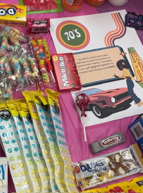 5th grade provided the staff with a time warp of snacks and candy!!