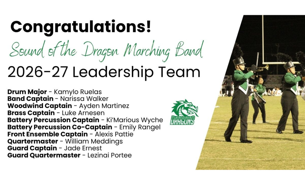 2026-27 Band Leadership Team Announcment for LPHS