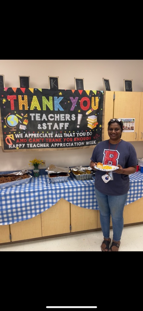 MES Staff getting their plates of BBQ for staff apprecitation week.
