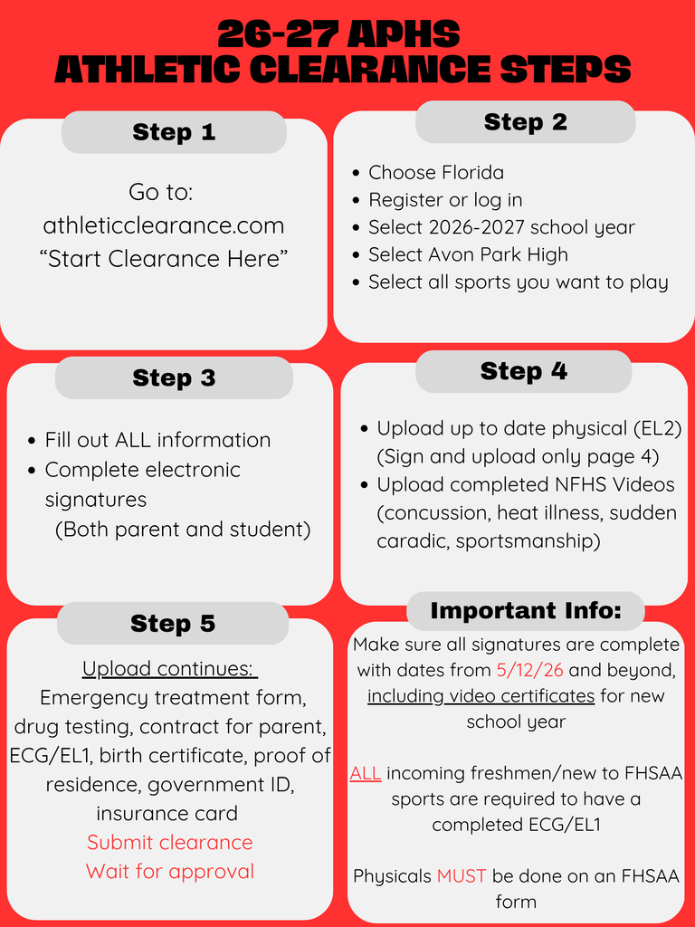 Athletic Clearance Steps