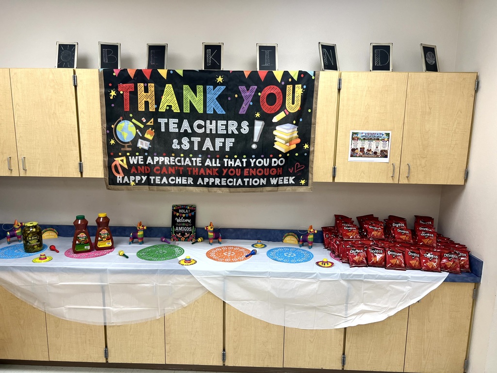 MES Staff for Staff Appreciation Week getting Walking tacos on Cinco de Mayo.