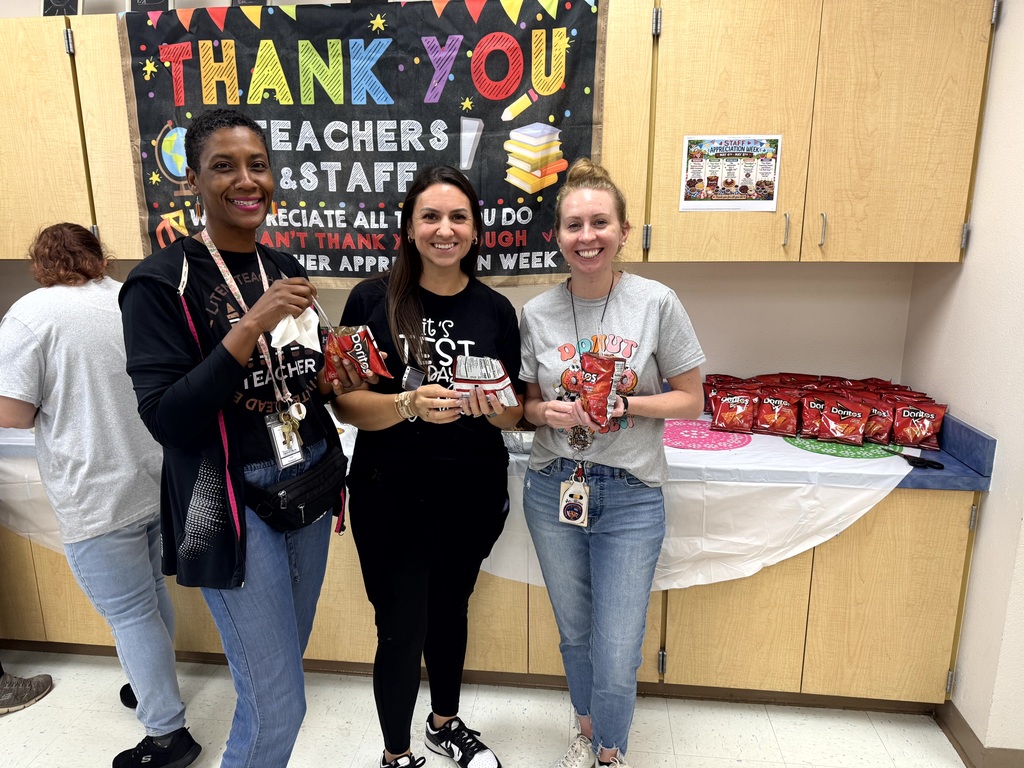 MES Staff for Staff Appreciation Week getting Walking tacos on Cinco de Mayo.