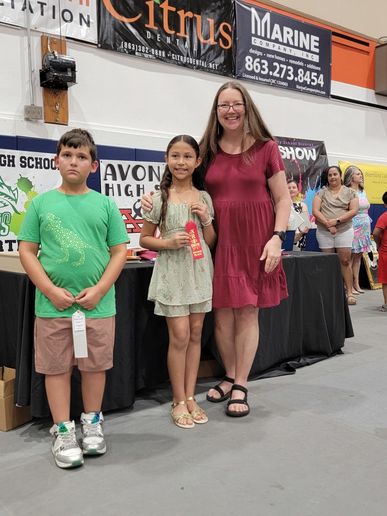 MES students and Art Teacher Mrs. Sutermeister at the District Art Show for awards and showcase of all of the MES Artwork.