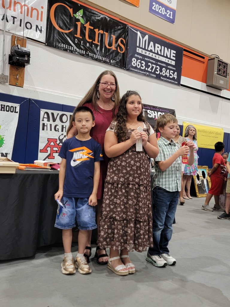 MES students and Art Teacher Mrs. Sutermeister at the District Art Show for awards and showcase of all of the MES Artwork.
