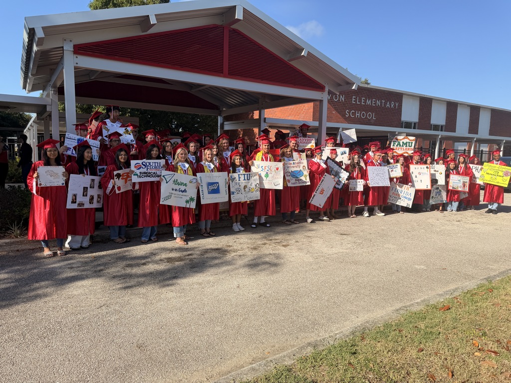 APH class of 2026 visiting AES for Grad Walk.