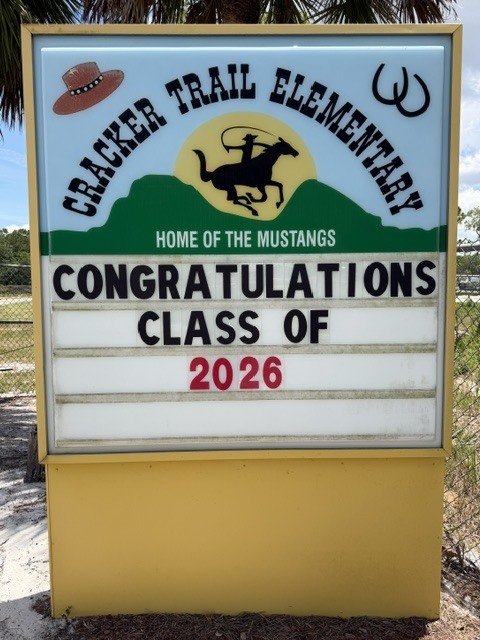 CTE Marque displaying Congratulations Class of 2026.