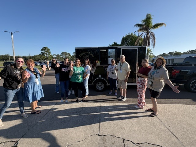 A huge THANK YOU to our amazing PTO for sponsoring The Brew Crew coffee trailer as a special end-of-the-year treat for our staff!