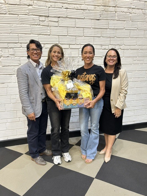 🎉🐴 A big Mustang THANK YOU to Chen Dental! 🐴🎉  We are incredibly grateful to Chen Dental for their generosity and support of our school community! As part of their commitment to giving back through their core value of Generous, they presented Cracker Trail Elementary with a wonderful Welcome Back to School gift basket during their quarterly All Team Meeting.