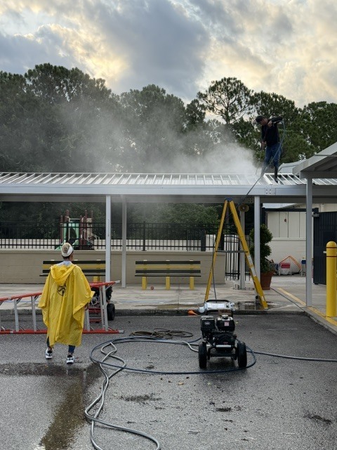 Our custodial crew is reaching new heights as they work hard to get our campus sparkling and ready to welcome our students, families, and staff! From top to bottom, every corner of Cracker Trail Elementary is being prepared for an amazing school year.