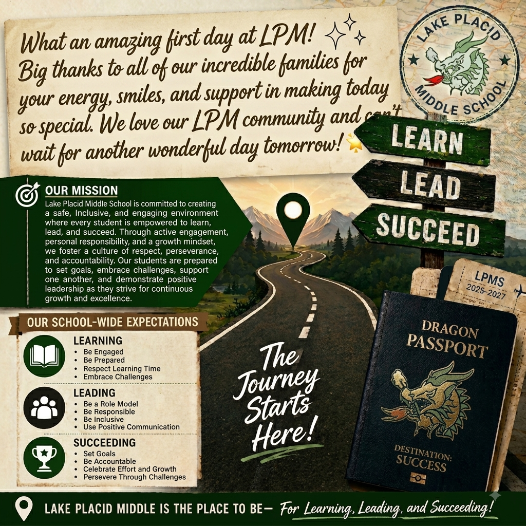 Image File for LPM - "What an amazing first day at LPM! Big thanks to all of our incredible families for your energy, smiles, and support in making today so special. We love our LPM community and can't wait for another wonderful day tomorrow!"