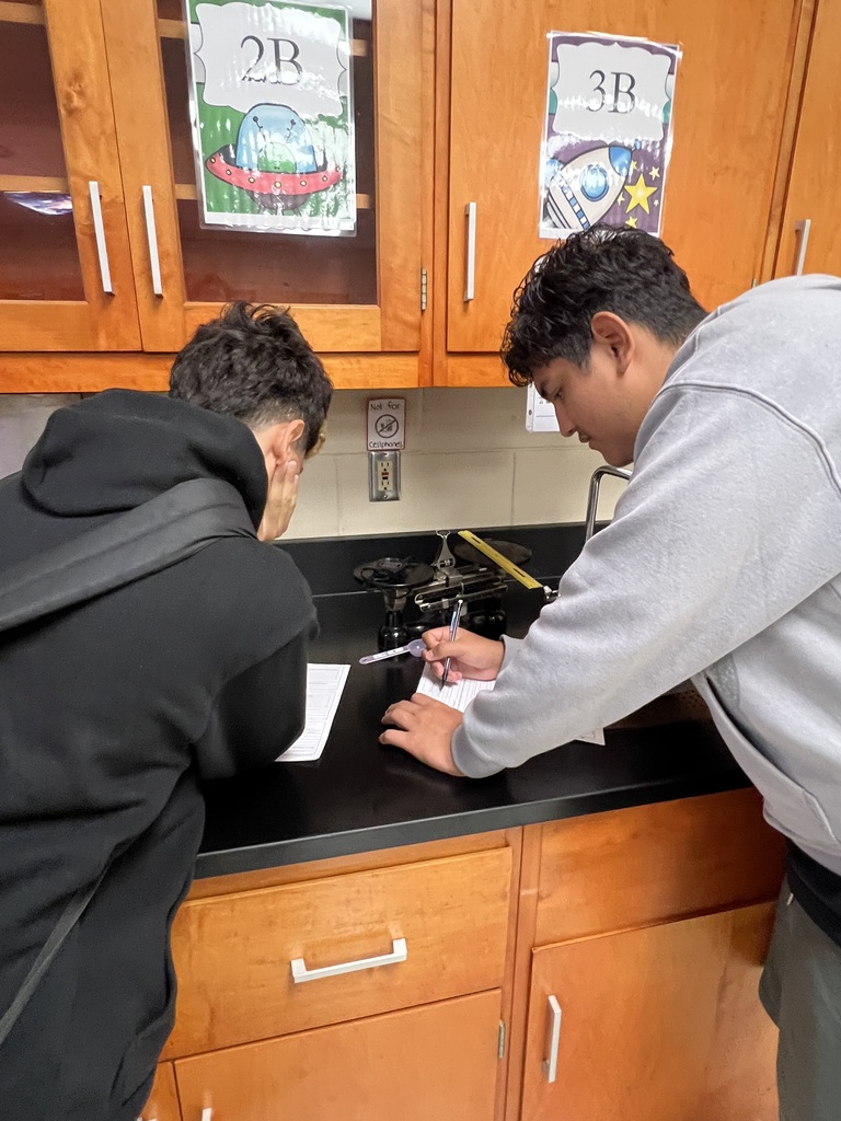 Student working in Biology Class.