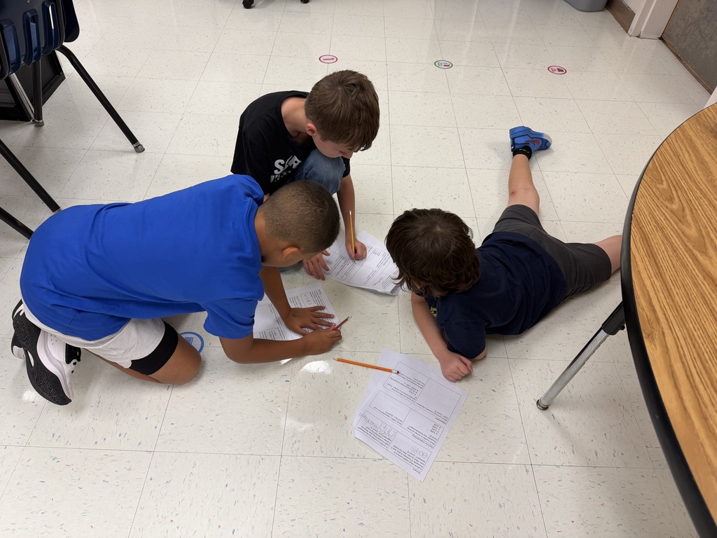 students doing place value