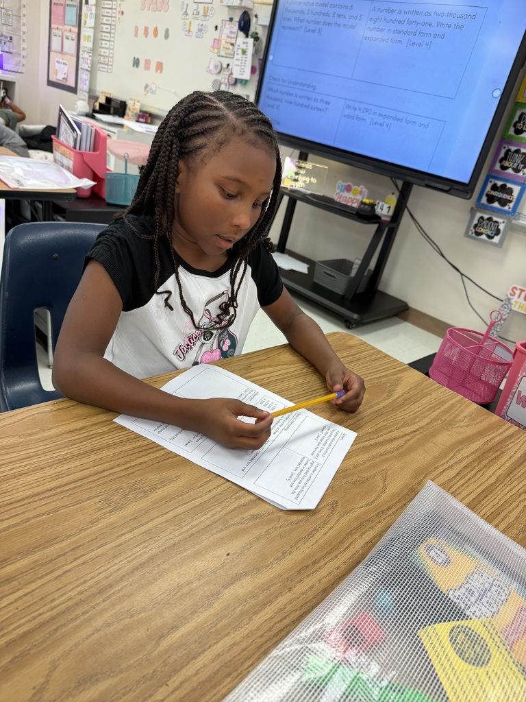 students doing place value