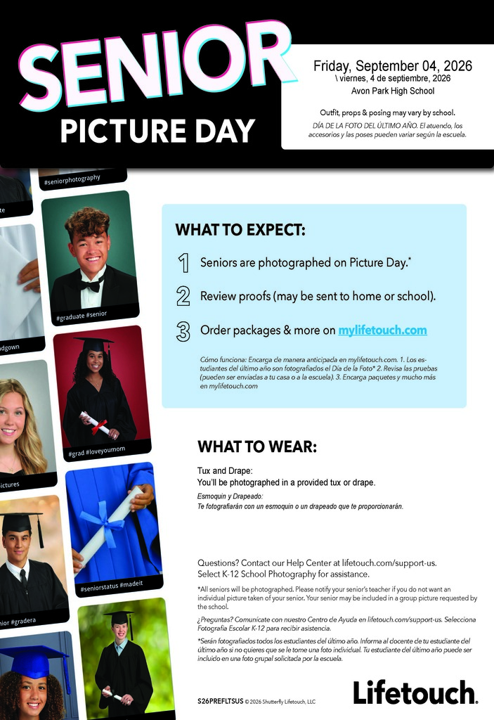 Senior Picture Day information