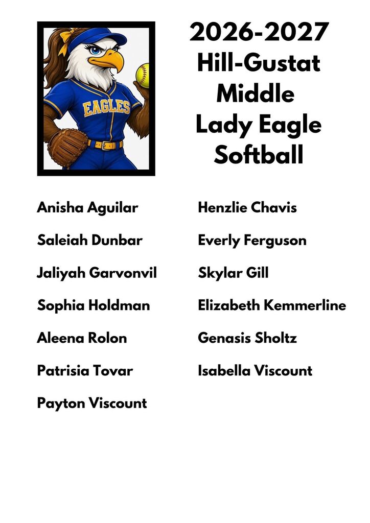 Lady Eagles Softball Roster 2026-2027