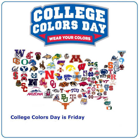 college colors day Friday wear your favorite colors