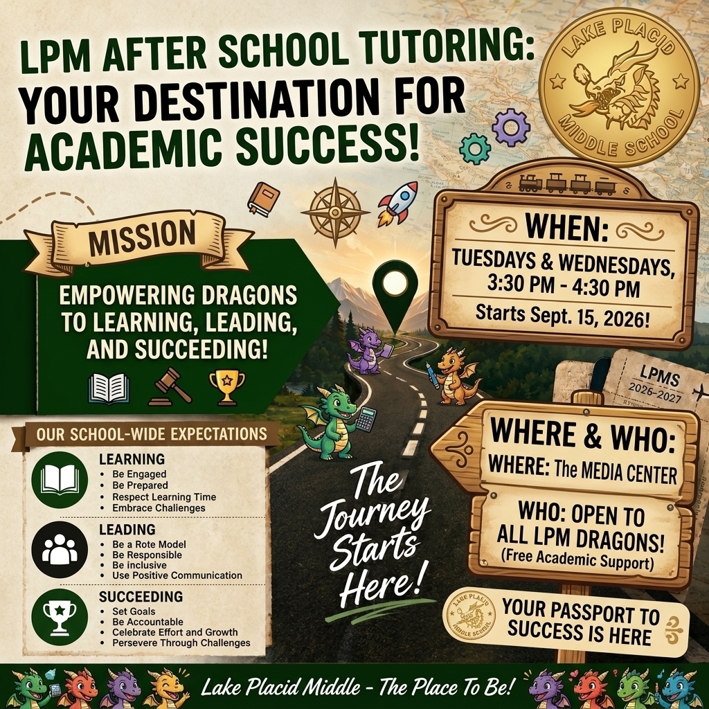 LPM Tutoring image: Tuesday & Wednesday from 3:30-4:30