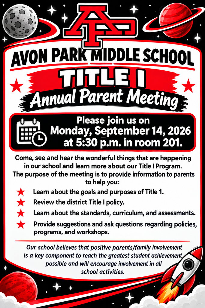 Annual Title I Parent Meeting Flyer