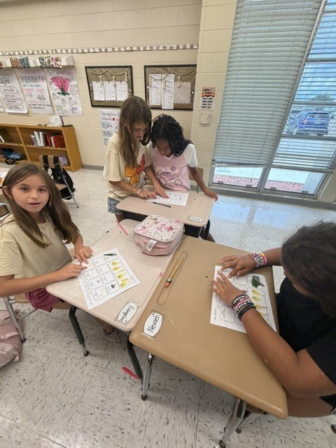 In Mrs. Wolfhope’s classroom, students are reviewing plant structures—including roots, stems, leaves, flowers, seeds, and fruit—and learning about the important roles each part plays in helping plants grow, survive, and reproduce.