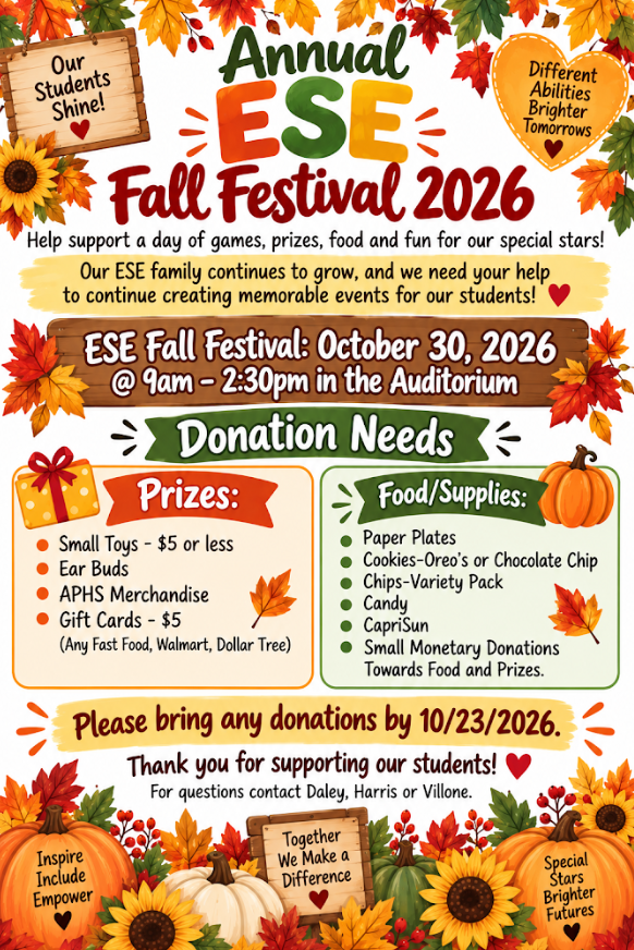 ESE Fall Festival 2026!