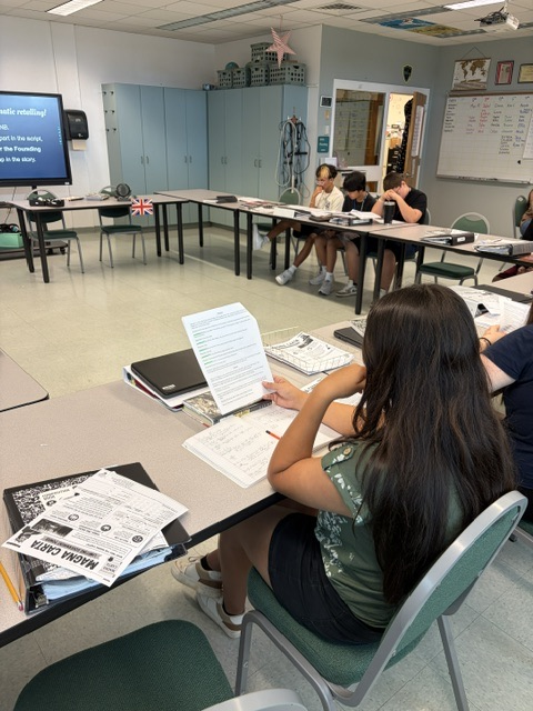 students working in Civics