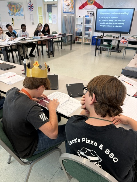students working in Civics