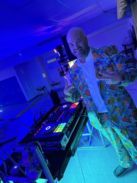 Our secret DJ is Mr. Belanger!!