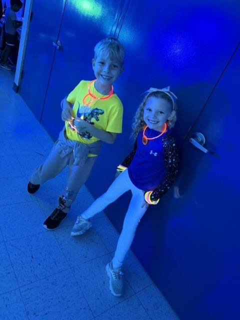 Our kindergartners and first graders had an AMAZING time at the Glow Party!