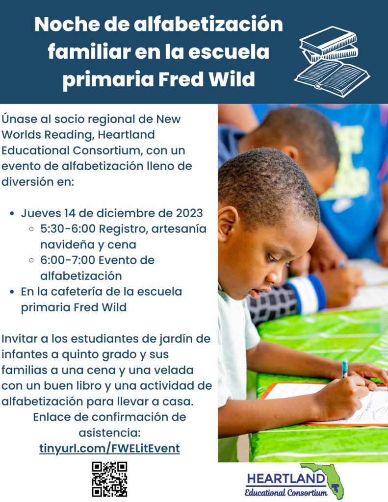 Family literacy night flyer - spanish