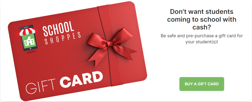 Gift card for holiday shop
