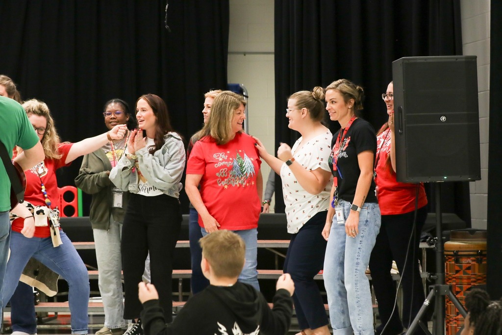 Staff and students during the Harry Havery concert