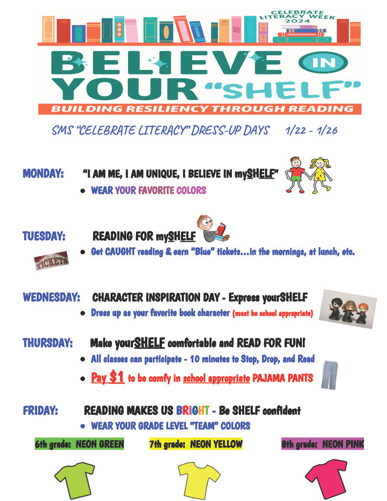 Celebrate Literacy Week Schedule