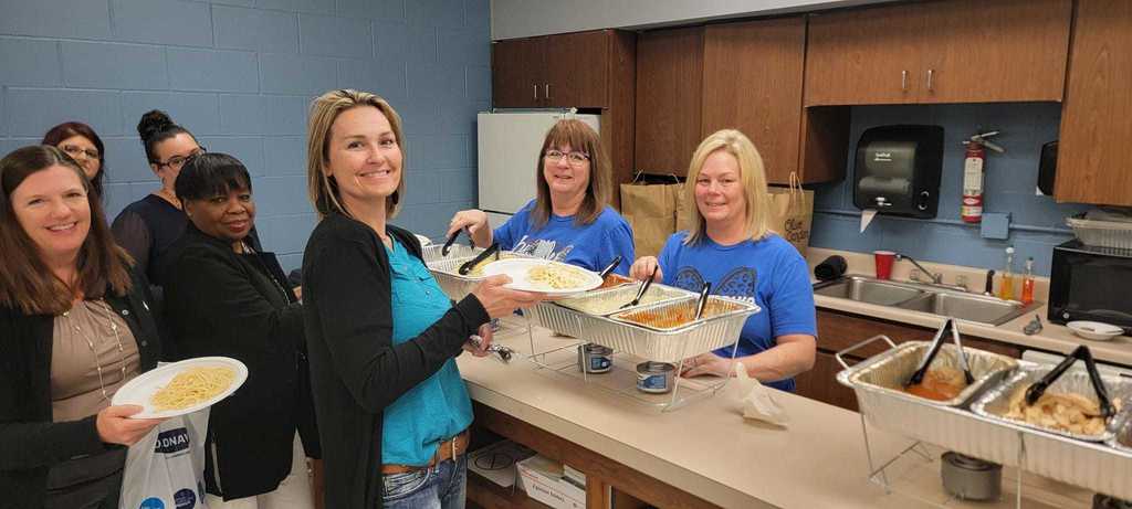 SHS staff for teacher lunch