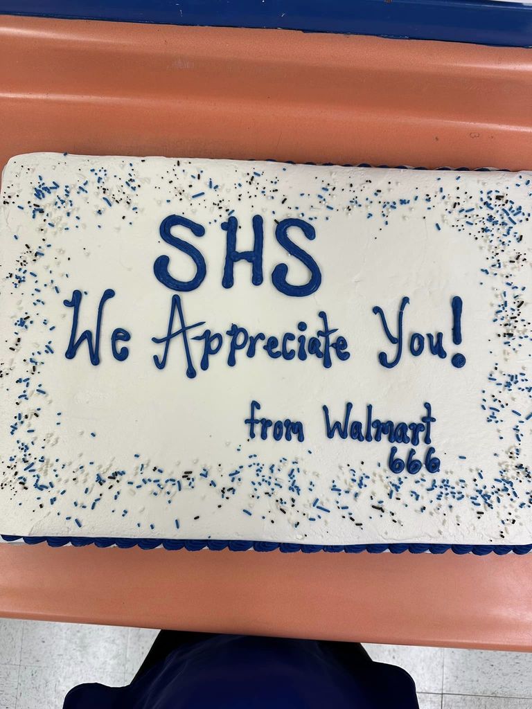 Cake from Walmart for teacher appreciation week