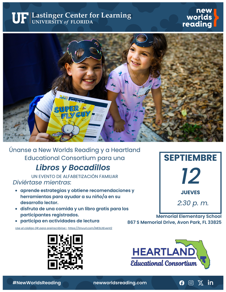New world reading flyer spanish
