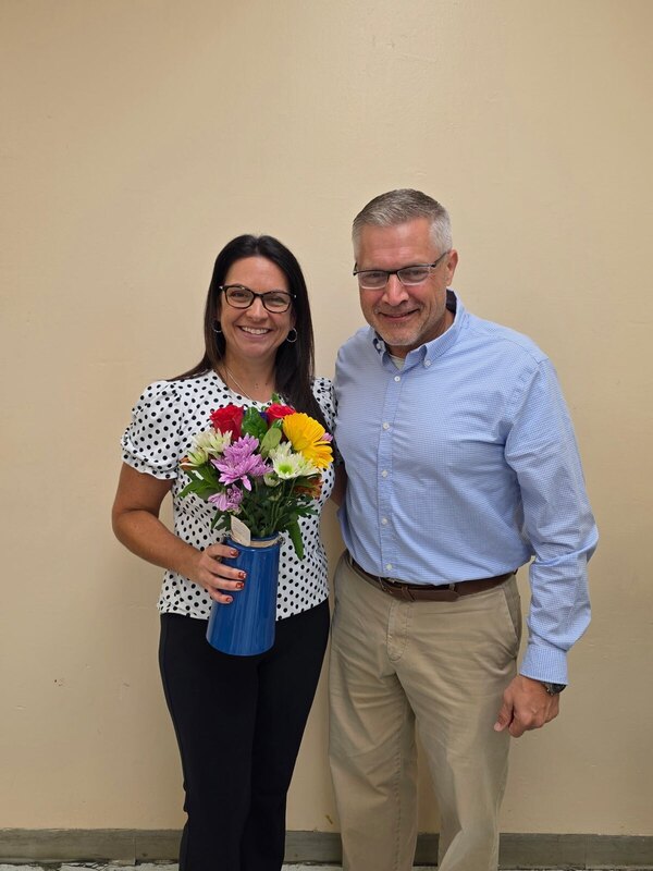 Mr Lethbreidge with Ms Abel