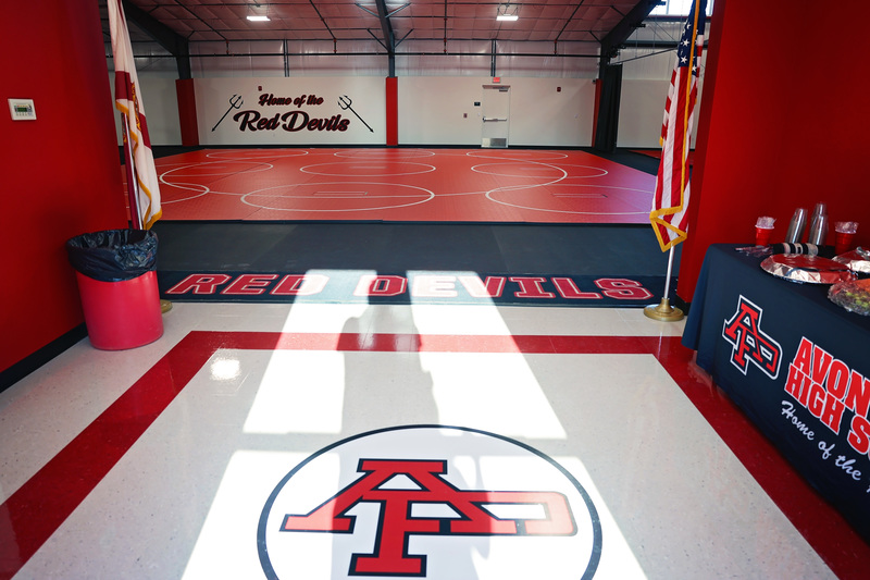 Inside entrance of field house