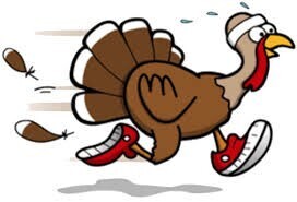 a turkey running