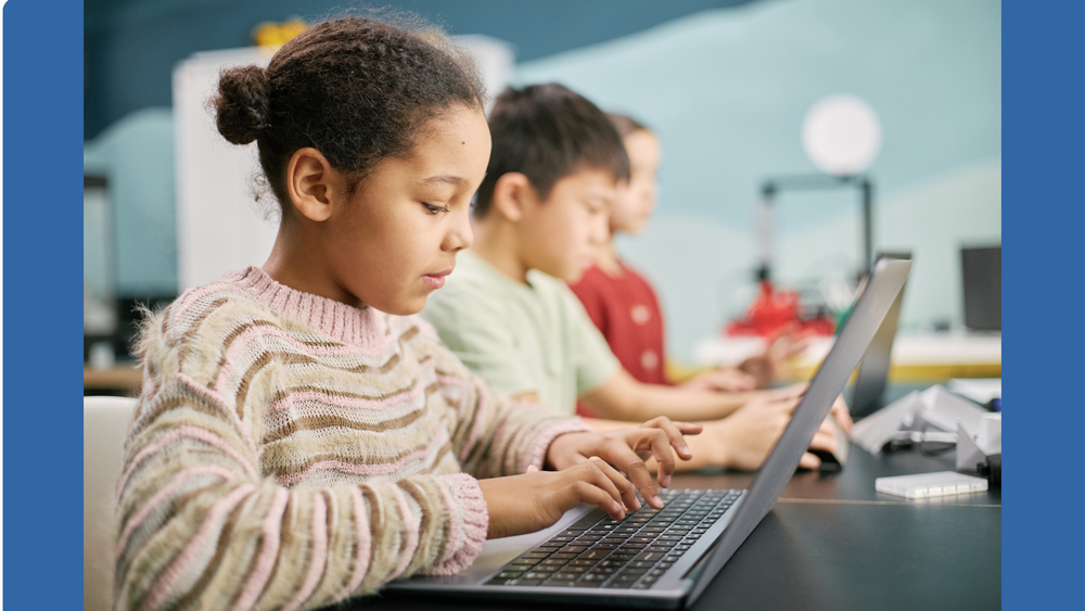 Students working on computers