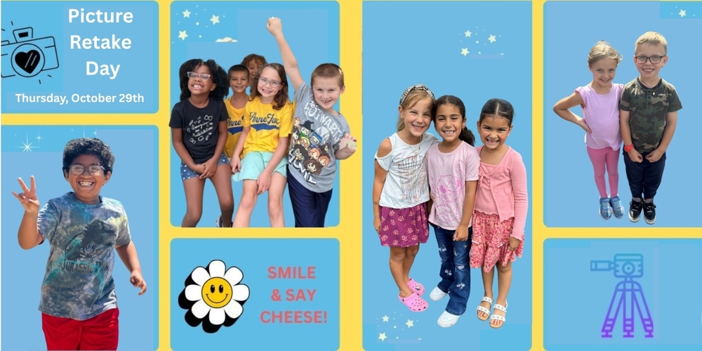 children smiliing for school picture day