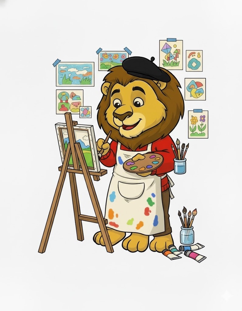 Leo the lion painting