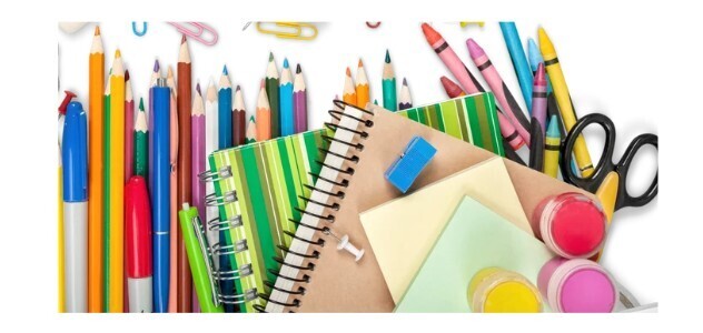 image of a variety of school supplies