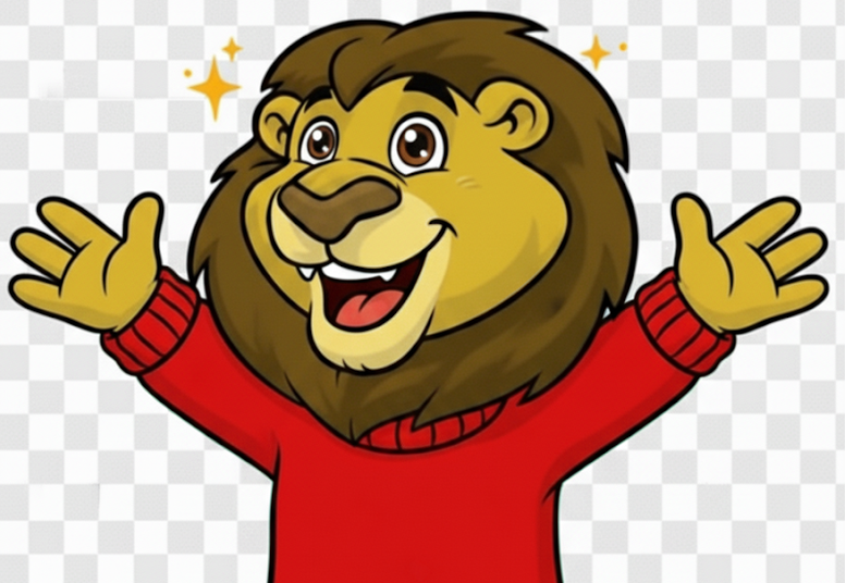 Leo the Lion excited 