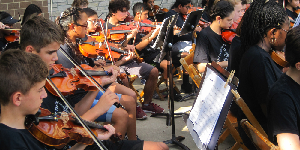 kids playing instruments