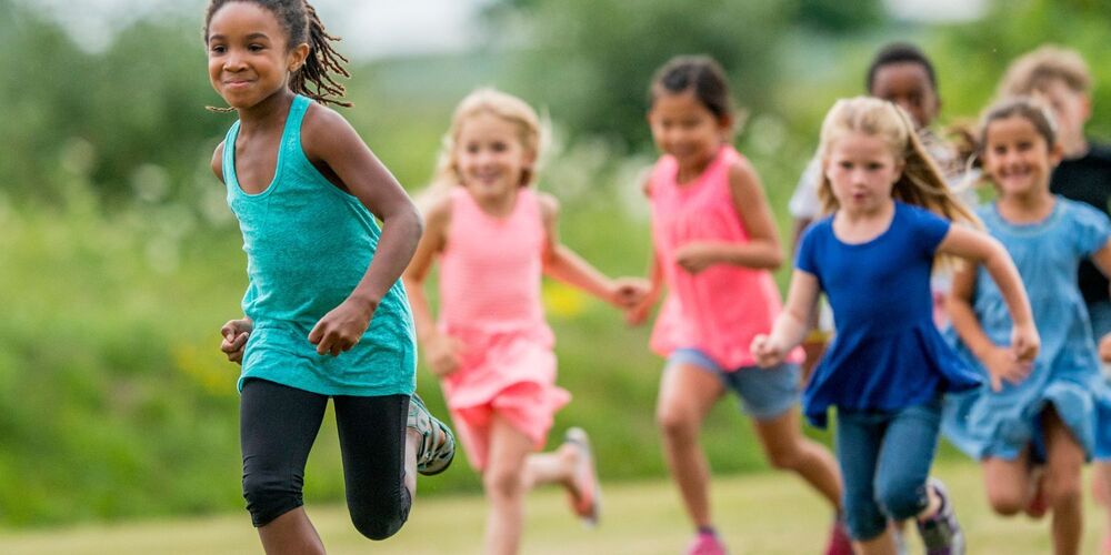 Children running