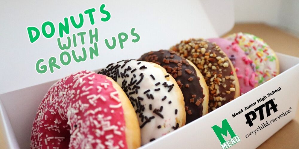 box of donuts advretising donuts with grown ups