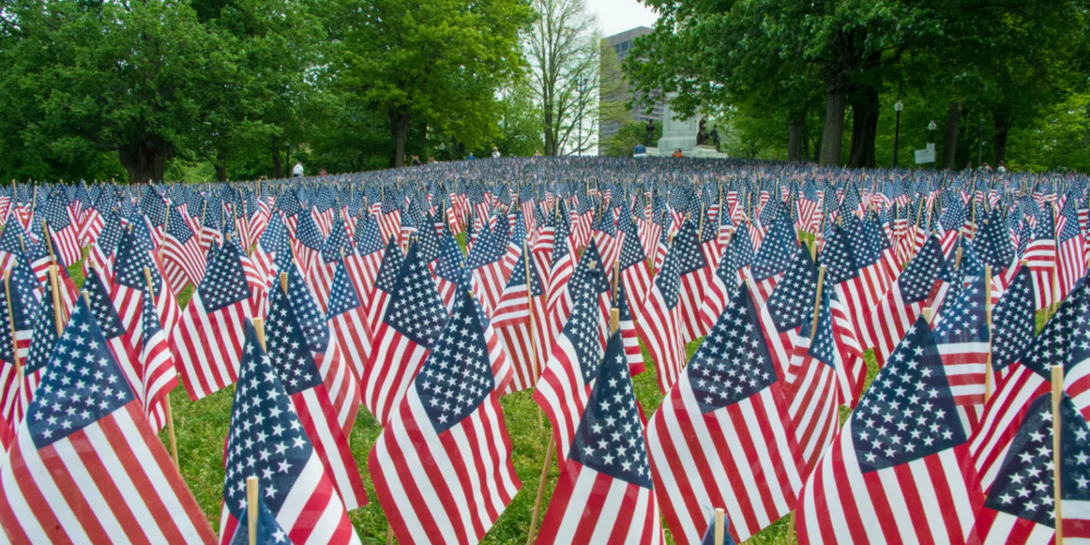 A field of American Flags