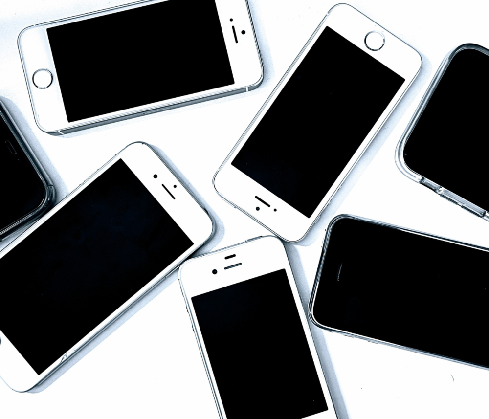 white cell phones